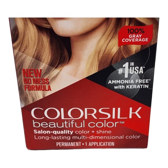 Revlon Colorsilk Golden Blond #71 Permanent Hair Dye 2-Pack Keratin Enriched - Picture 3 of 7